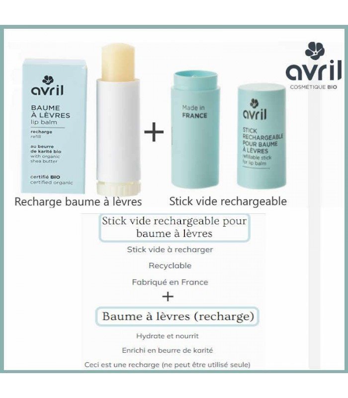 Baume à lèvres rechargeable Avril